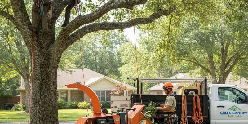 Lakeland, FL tree service team providing tree removal, trimming, and stump grinding for homeowners
