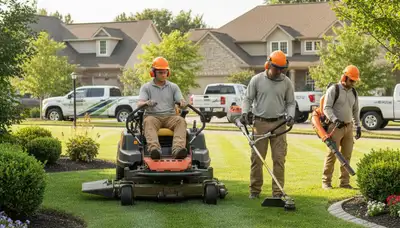 Lakeland, FL tree service crew providing professional lawn and tree care for healthy, well-kept properties