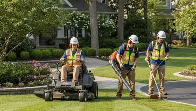 Lakeland, FL tree service crew trimming and maintaining healthy trees for local homes and businesses