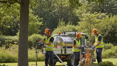 Lakeland, FL arborist applying tree fertilization services to improve tree health