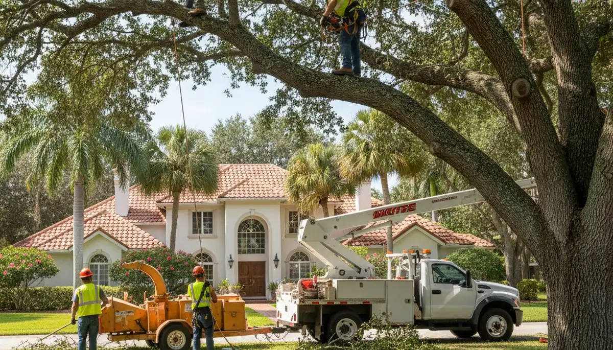 Tree service crew in Lakeland, FL providing professional tree trimming and removal services