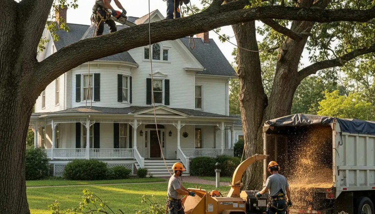 Tree service crew in Lakeland, FL providing professional tree trimming and removal for homes and businesses