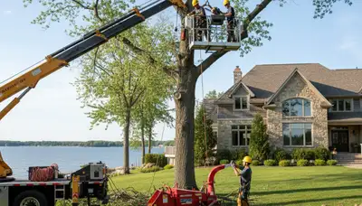 Tree service crew in Lakeland, FL providing professional tree removal and trimming services
