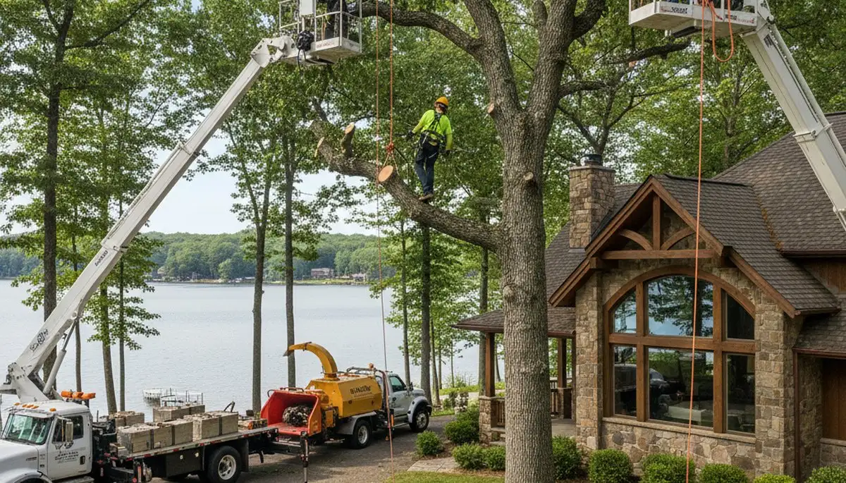 Tree service crew in Lakeland, FL providing professional tree trimming and removal services