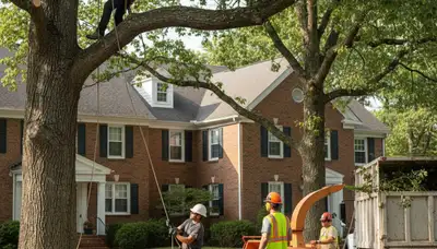 Tree service crew in Lakeland, FL providing professional tree trimming and removal services