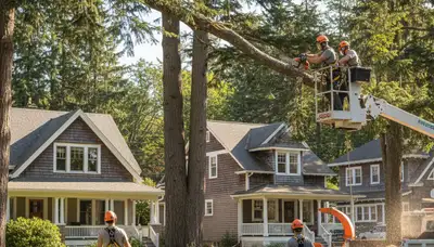 Tree service crew in Lakeland, FL providing professional tree removal and trimming services