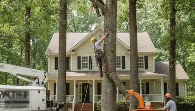 Tree service crew in Lakeland, FL providing professional tree care and removal services