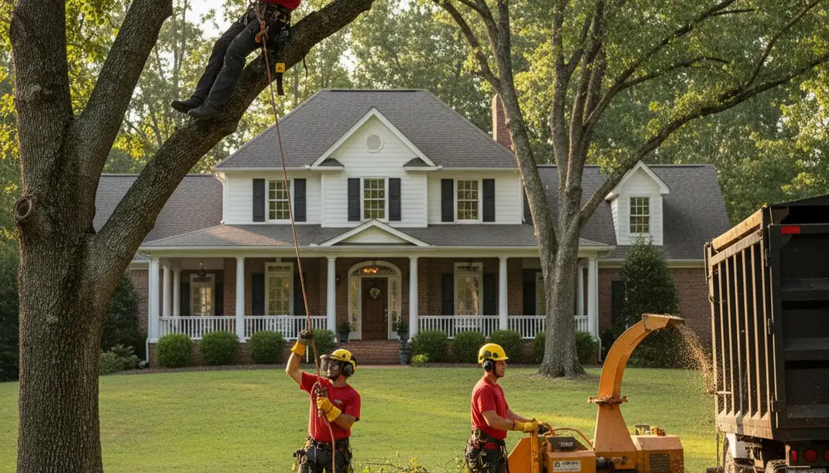 Tree service crew in Lakeland, FL providing professional tree care and removal services