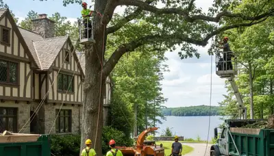 Tree service crew in Lakeland, FL providing professional tree removal and trimming services