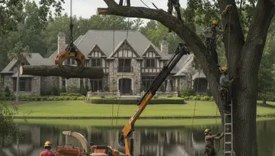 Tree service crew in Lakeland, FL performing professional tree trimming and removal