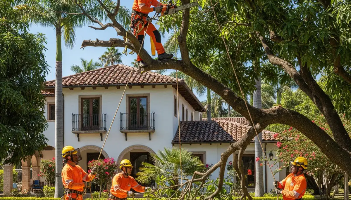 Tree service crew in Lakeland, FL providing professional tree trimming and removal services