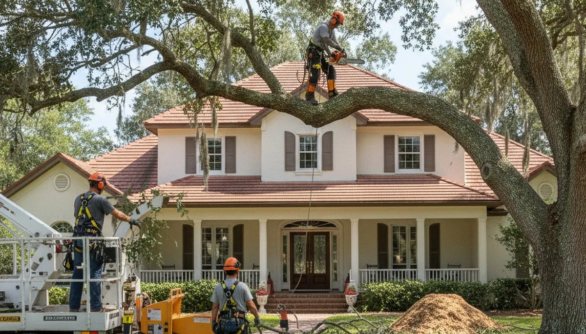 Tree service crew in Lakeland, FL providing professional tree trimming and removal services