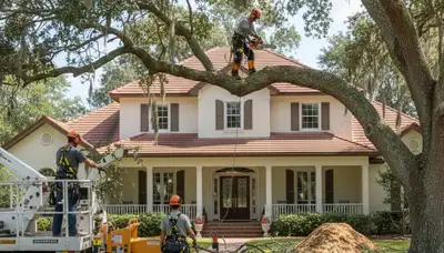 Tree service crew in Lakeland, FL providing professional tree trimming and removal services