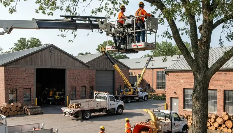 Tree service crew in Lakeland, FL providing professional tree care and removal services