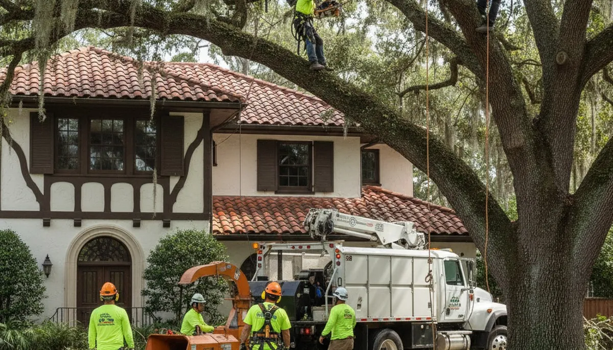 Tree service crew in Lakeland, FL providing professional tree care and removal services