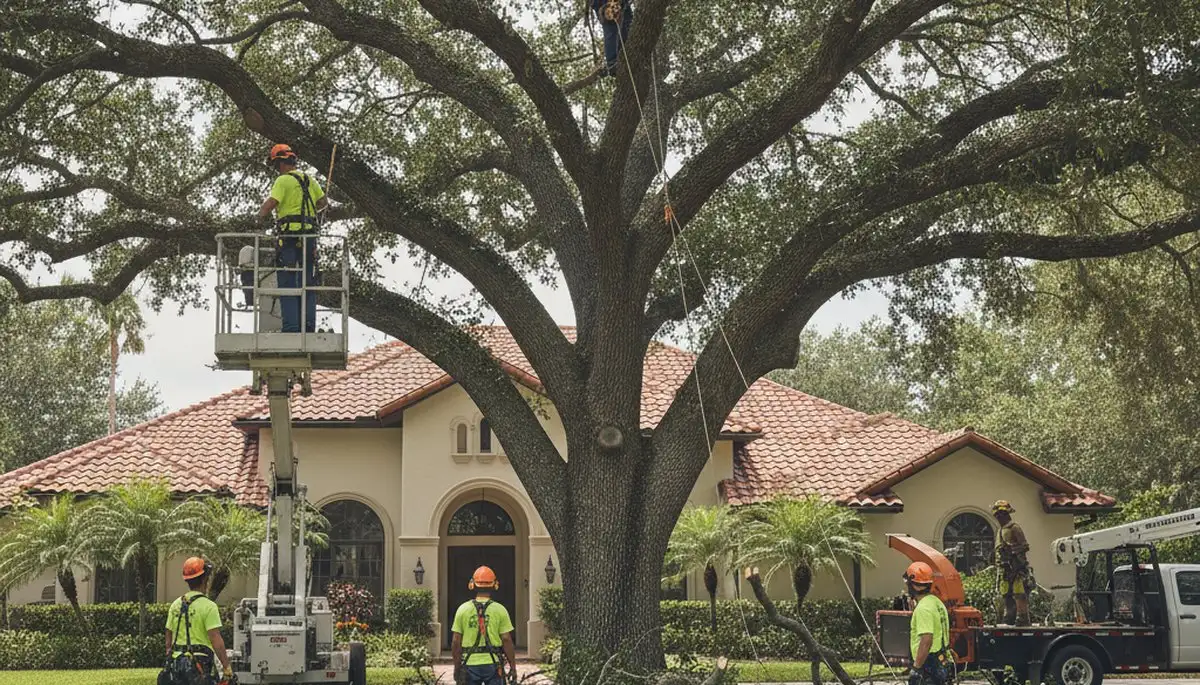 Tree service crew serving Lakeland, FL for safe tree trimming and removal