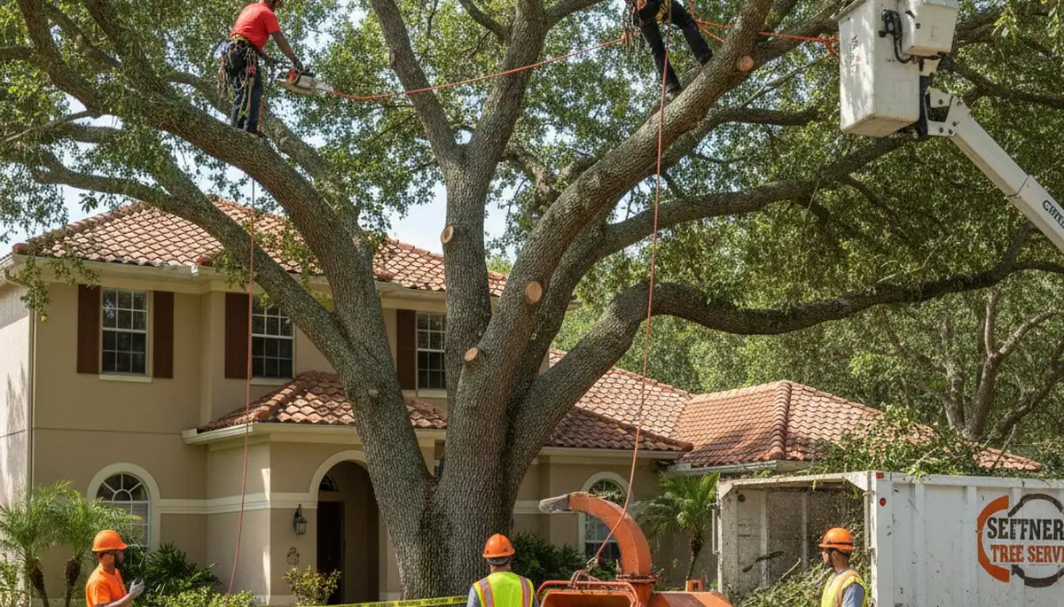 Tree service crew in Lakeland, FL providing professional tree care and removal services