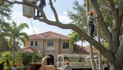 Tree service crew in Lakeland, FL providing professional tree trimming and removal services