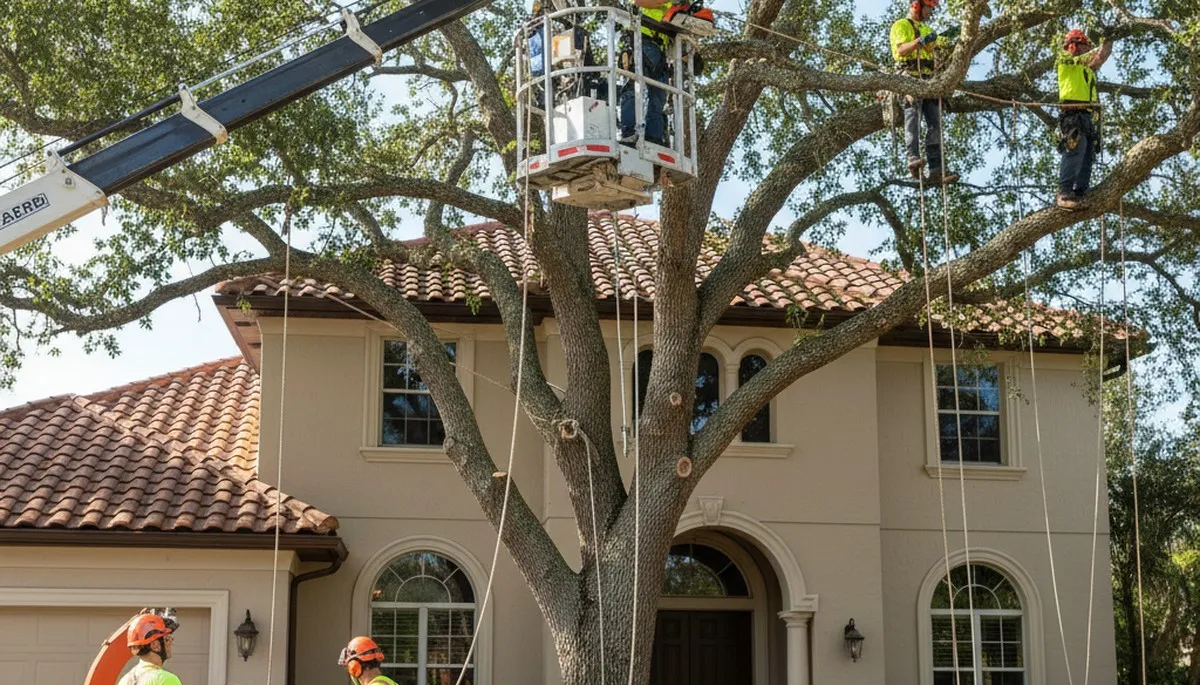 Tree service team in Lakeland, FL providing professional tree care and removal for local properties