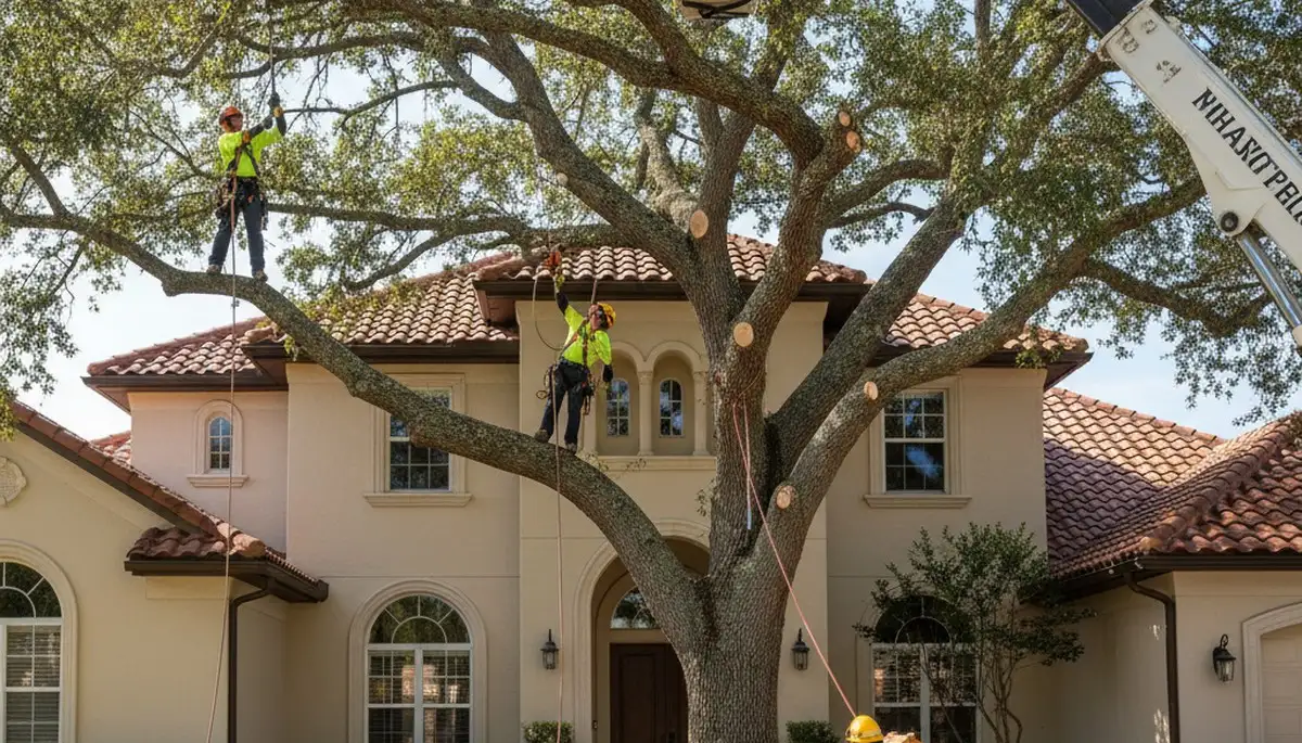Tree service crew in Lakeland, FL providing professional tree removal and trimming services
