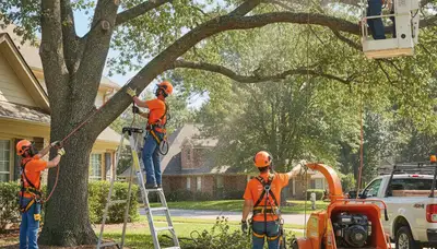 Lakeland, FL tree trimming crew pruning trees for safer, healthier property care